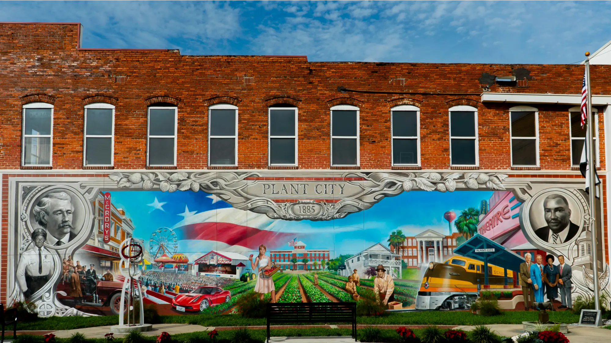 A mural on a wall in Downtown Plant City