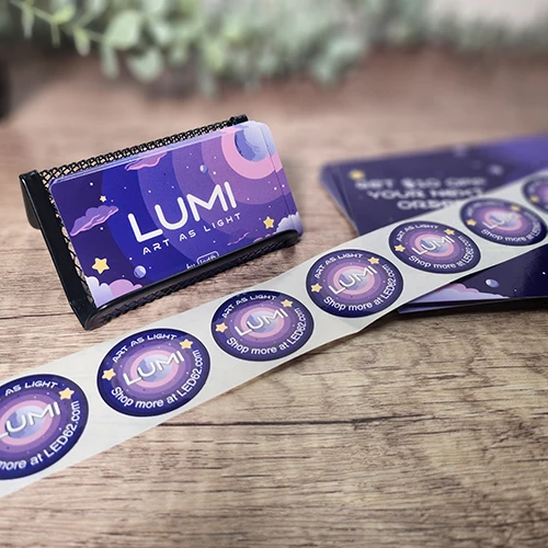 Branding on physical marketing materials